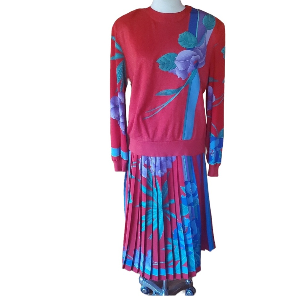 1980s Philippe Marques Floral Skirt Set‎